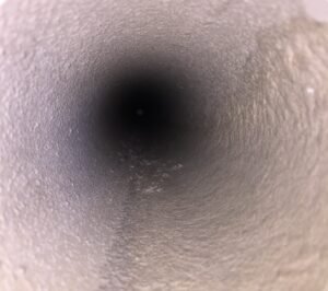 Simulated Bore Hole Lining to check for application consistency using spinning head pneumatic application. 